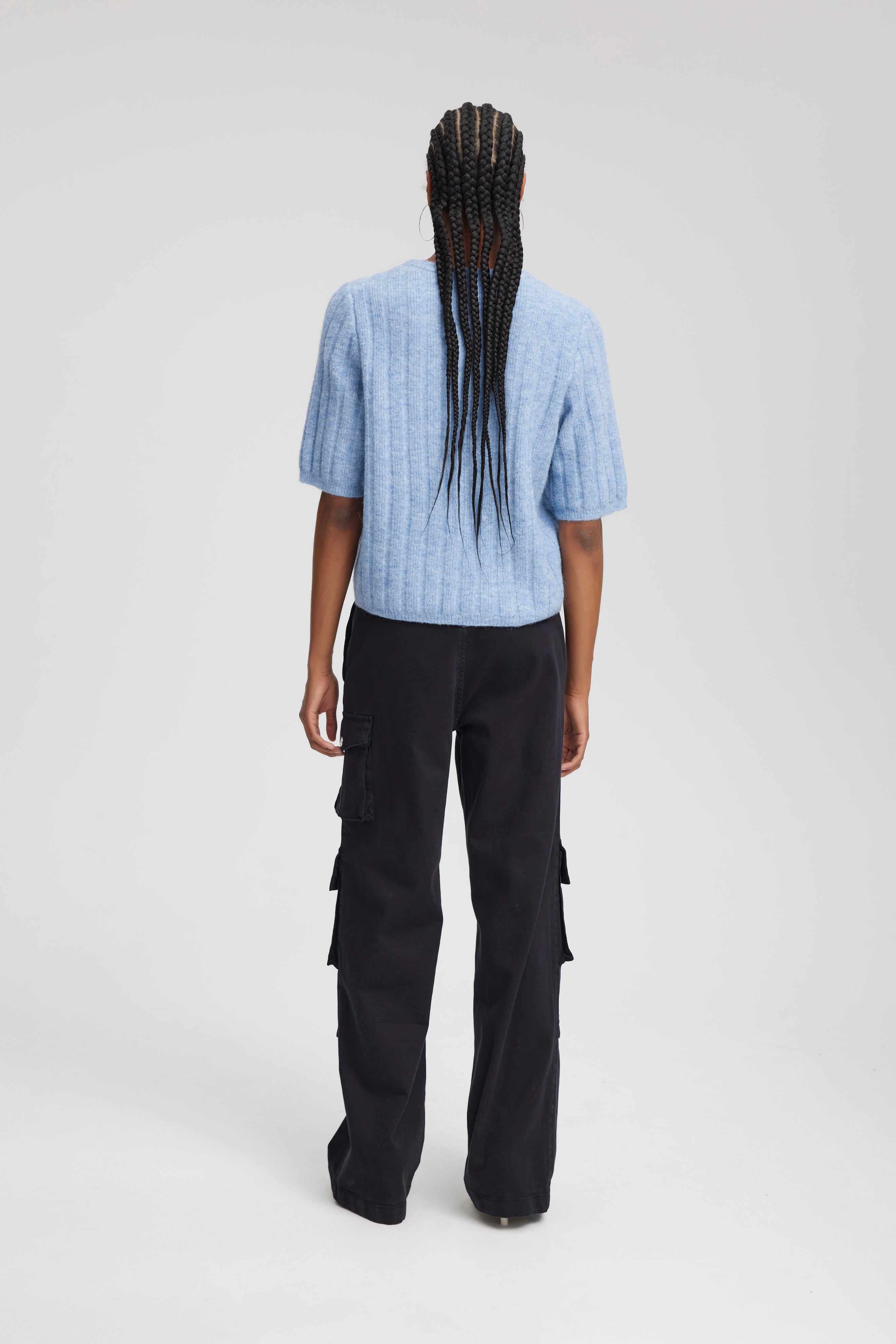 AlphaGZ kortærmet striktrøje - Illution Blue Melange